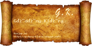 Gödény Klára névjegykártya